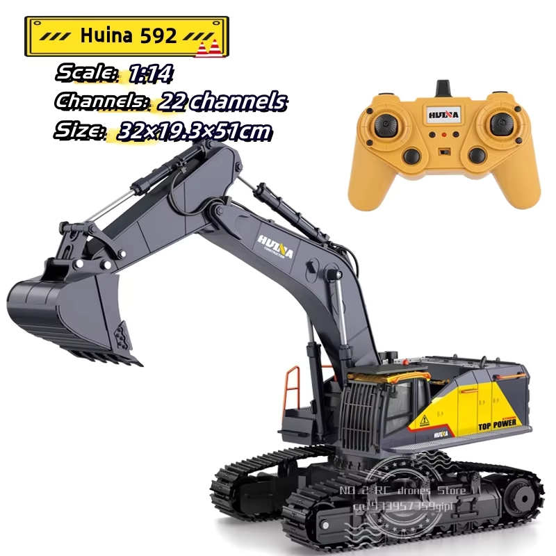 Rc Excavator Hydraulic - Huina antike große fern gesteuerte Legierung