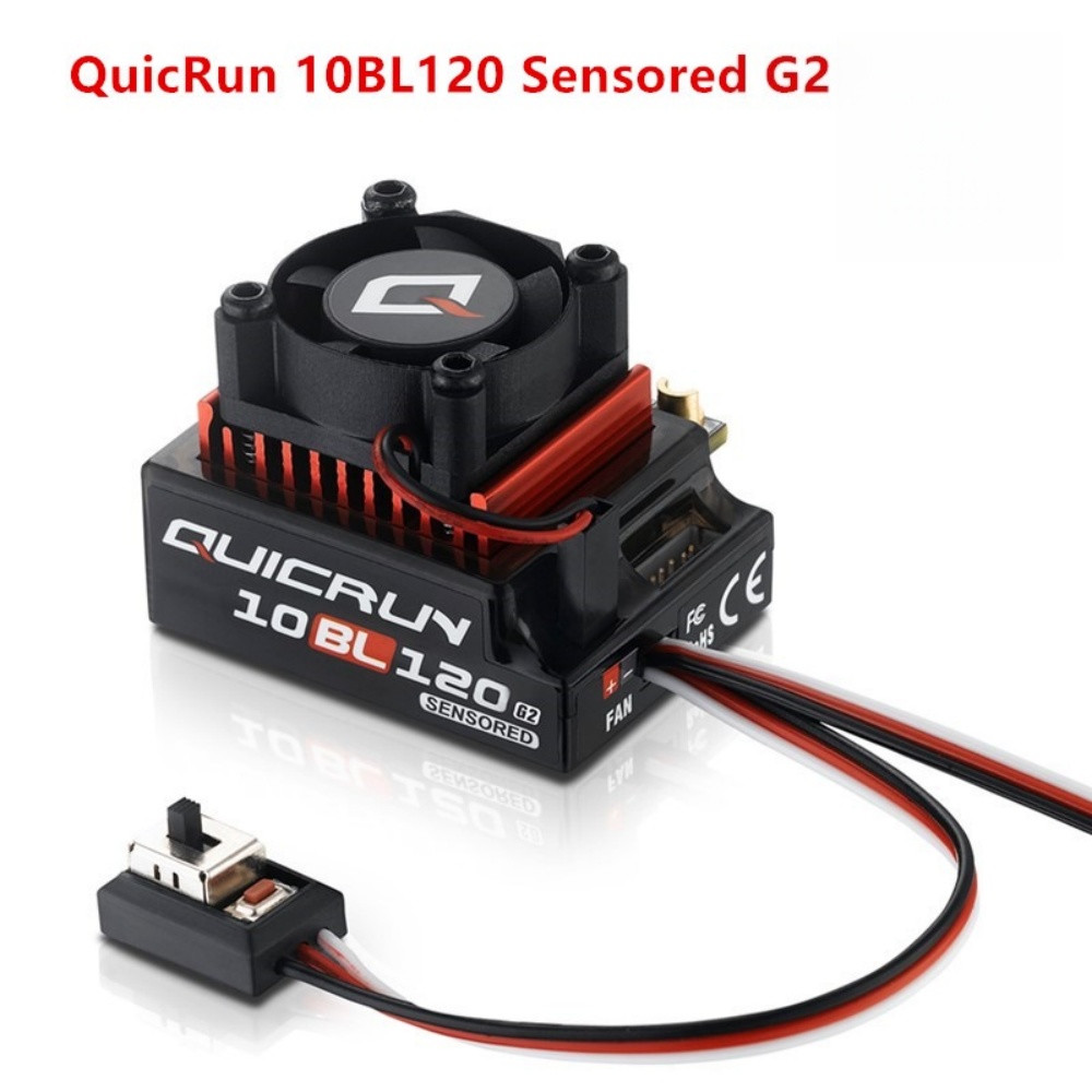 Rc Hobby Parts - FATJAY Hobbywing QUICRUN-10BL-120-G2 120 A ESC-sensorter