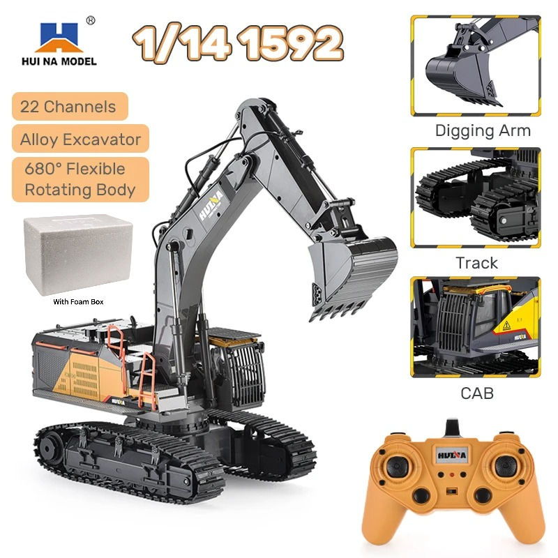HUINA 1592 1/14 Maßstab 22 Kan – Rc Excavator Hydraulic Bewertung und Preis